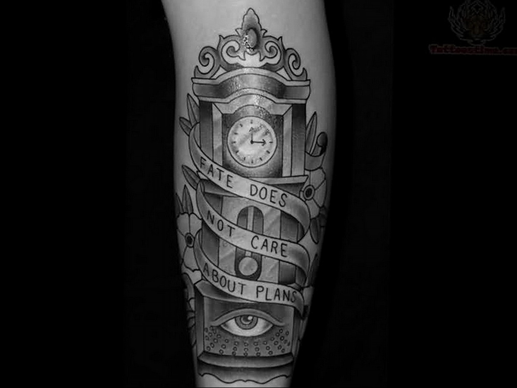 Фото тату часы на предплечье 19.01.2021 №0021 -forearm clock tattoo-tatufoto.com