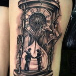 Фото тату часы песочные 19.01.2021 №0014 -hourglass tattoo-tatufoto.com
