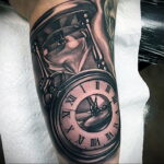 Фото тату часы песочные 19.01.2021 №0210 -hourglass tattoo-tatufoto.com