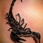 Фото тату черный скорпион 16.01.2021 №0033 -black scorpion tattoo- tatufoto.com