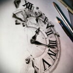 Фото эскиза для тату часы 19.01.2021 №0022 - tattoo clock sketches - tatufoto.com