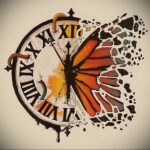 Фото эскиза для тату часы 19.01.2021 №0023 - tattoo clock sketches - tatufoto.com