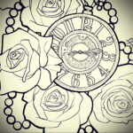 Фото эскиза для тату часы 19.01.2021 №0046 - tattoo clock sketches - tatufoto.com