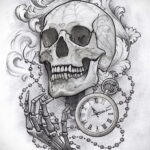 Фото эскиза для тату часы 19.01.2021 №0090 - tattoo clock sketches - tatufoto.com