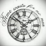 Фото эскиза для тату часы 19.01.2021 №0091 - tattoo clock sketches - tatufoto.com