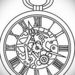 Фото эскиза для тату часы 19.01.2021 №0093 - tattoo clock sketches - tatufoto.com