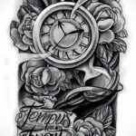 Фото эскиза для тату часы 19.01.2021 №0096 - tattoo clock sketches - tatufoto.com
