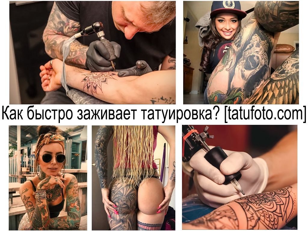 Как быстро заживает татуировка - информация про особенности и фото примеры