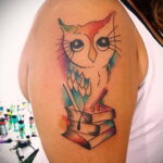 Фото Книги в женской тату 27.02.2021 №025 - Books in a woman's tattoo - tatufoto.com