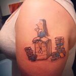 Фото Книги в женской тату 27.02.2021 №038 - Books in a woman's tattoo - tatufoto.com