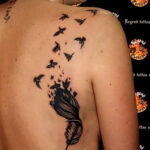 Фото Перо - женский рисунок тату 27.02.2021 №053 - Feather tattoo - tatufoto.com