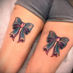 Фото Тату Бантик для девушек 27.02.2021 №0019 - Tattoo Bow for girls - tatufoto.com