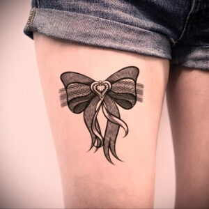 Фото Тату Бантик для девушек 27.02.2021 №0021 - Tattoo Bow for girls - tatufoto.com