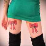 Фото Тату Бантик для девушек 27.02.2021 №0050 - Tattoo Bow for girls - tatufoto.com