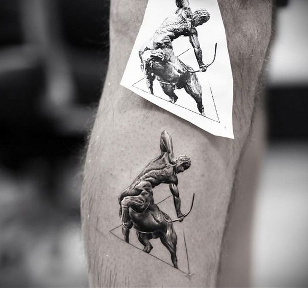 Фото вариант тату стрелец пример 02.02.2021 №0014 - Sagittarius tattoo - tatufoto.com