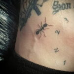 Фото пример рисунка татуировки с муравьем 21.03.2021 №041 - ant tattoo - tatufoto.com