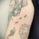 Фото пример рисунка татуировки с муравьем 21.03.2021 №048 - ant tattoo - tatufoto.com