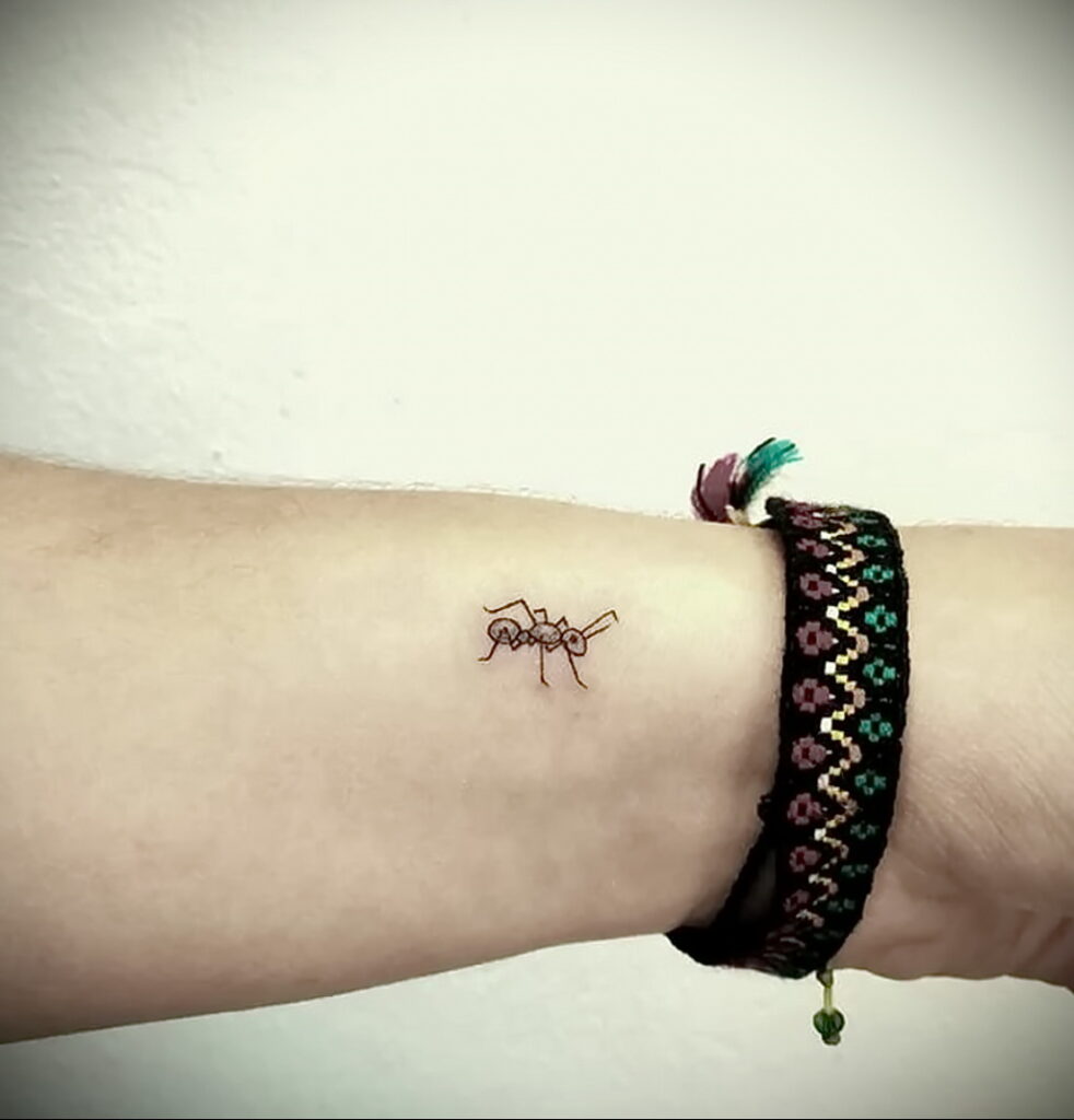 Фото пример рисунка татуировки с муравьем 21.03.2021 №058 - ant tattoo - tatufoto.com
