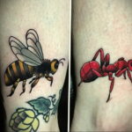 Фото пример рисунка татуировки с муравьем 21.03.2021 №059 - ant tattoo - tatufoto.com