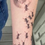 Фото пример рисунка татуировки с муравьем 21.03.2021 №065 - ant tattoo - tatufoto.com