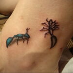 Фото пример рисунка татуировки с муравьем 21.03.2021 №125 - ant tattoo - tatufoto.com