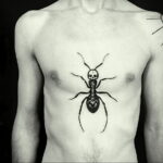 Фото пример рисунка татуировки с муравьем 21.03.2021 №144 - ant tattoo - tatufoto.com