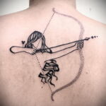 Фото символ тату стрелец 01.02.2021 №0024 - archer symbol tattoo - tatufoto.com