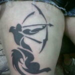 Фото тату кентавр стрелец 01.02.2021 №0023 - centaur sagittarius tattoo - tatufoto.com