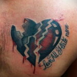 Фото тату разбитое сердце 04.02.2021 №0010 - broken heart tattoo - tatufoto.com