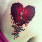 Фото тату разбитое сердце 04.02.2021 №0019 - broken heart tattoo - tatufoto.com