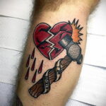 Фото тату разбитое сердце 04.02.2021 №0042 - broken heart tattoo - tatufoto.com