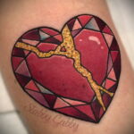 Фото тату разбитое сердце 04.02.2021 №0051 - broken heart tattoo - tatufoto.com