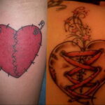 Фото тату разбитое сердце 04.02.2021 №0061 - broken heart tattoo - tatufoto.com