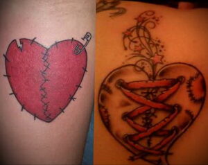 Фото тату разбитое сердце 04.02.2021 №0061 - broken heart tattoo - tatufoto.com