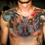 Фото тату сердце для мужчины 04.02.2021 №0005 - heart tattoo for men - tatufoto.com
