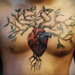 Фото тату сердце для мужчины 04.02.2021 №0008 - heart tattoo for men - tatufoto.com