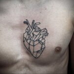 Фото тату сердце для мужчины 04.02.2021 №0015 - heart tattoo for men - tatufoto.com