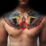 Фото тату сердце для мужчины 04.02.2021 №0039 - heart tattoo for men - tatufoto.com
