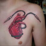 Фото тату сердце для мужчины 04.02.2021 №0040 - heart tattoo for men - tatufoto.com