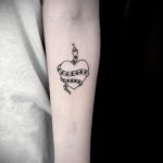 Фото тату сердце и змея 04.02.2021 №0024 - heart snake tattoo - tatufoto.com