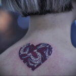 Фото тату сердце и змея 04.02.2021 №0034 - heart snake tattoo - tatufoto.com