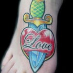 Фото тату сердце и кинжал 09.02.2021 №0008 - tattoo heart dagger - tatufoto.com