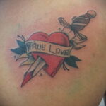 Фото тату сердце и кинжал 09.02.2021 №0033 - tattoo heart dagger - tatufoto.com