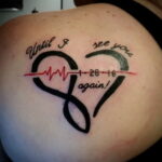 Фото тату сердце и линия пульча 04.02.2021 №0008 - heart pulse tattoo - tatufoto.com