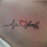 Фото тату сердце и линия пульча 04.02.2021 №0077 - heart pulse tattoo - tatufoto.com