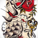 Фото тату сердце и надпись мама 09.02.2021 №0010 - mom heart tattoo - tatufoto.com
