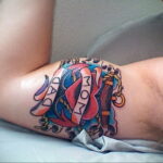 Фото тату сердце и надпись мама 09.02.2021 №0058 - mom heart tattoo - tatufoto.com