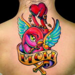 Фото тату сердце и надпись мама 09.02.2021 №0105 - mom heart tattoo - tatufoto.com