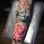 Фото тату сердце и роза 04.02.2021 №0006 - heart rose tattoo - tatufoto.com