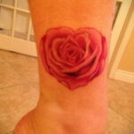 Фото тату сердце и роза 04.02.2021 №0013 - heart rose tattoo - tatufoto.com